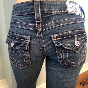 True Religion Women’s Jean Pink Swarovski Crystals